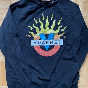 Vuarnet Black Crew Neck Sweater with Colorful Logo